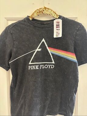 Pink Floyd Band Kids Prism Tee with Rainbow Stripe